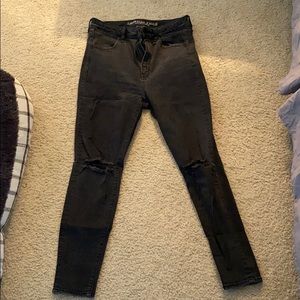 American Eagle high rise black jeggings